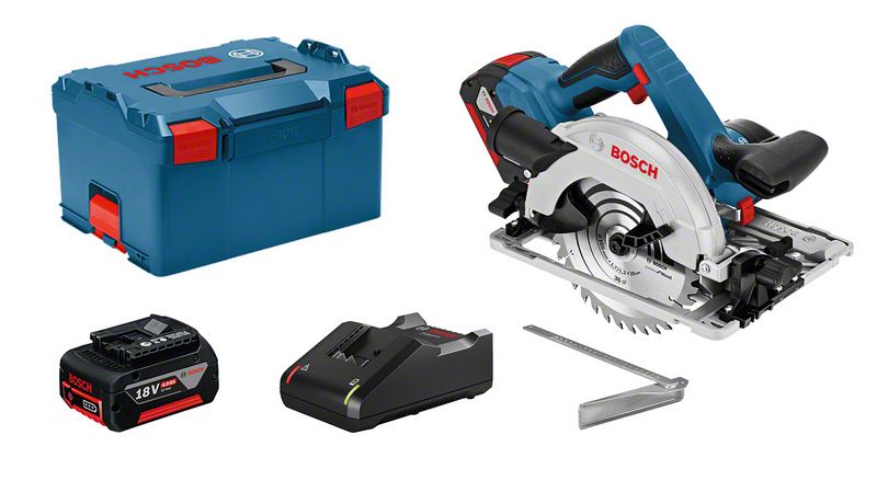 Akku-Kreissäge GKS 18V-57 G, mit 2 x 4.0 Ah Li-Ion Akku, L-BOXX Bosch Akku-Kreissäge GKS 18V-57 G, mit 2 x 4.0 Ah Li-Ion Akku, L-BOXX Bosch
