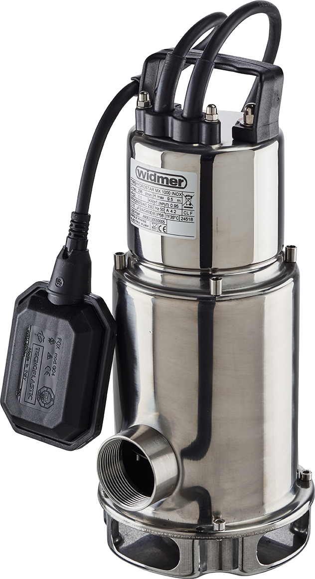 Schmutzwasser-Tauchpumpe Hydro Star MX 1000 Inox, mit Schwimmerschalter Schmutzwasser-Tauchpumpe Hydro Star MX 1000 Inox, mit Schwimmerschalter