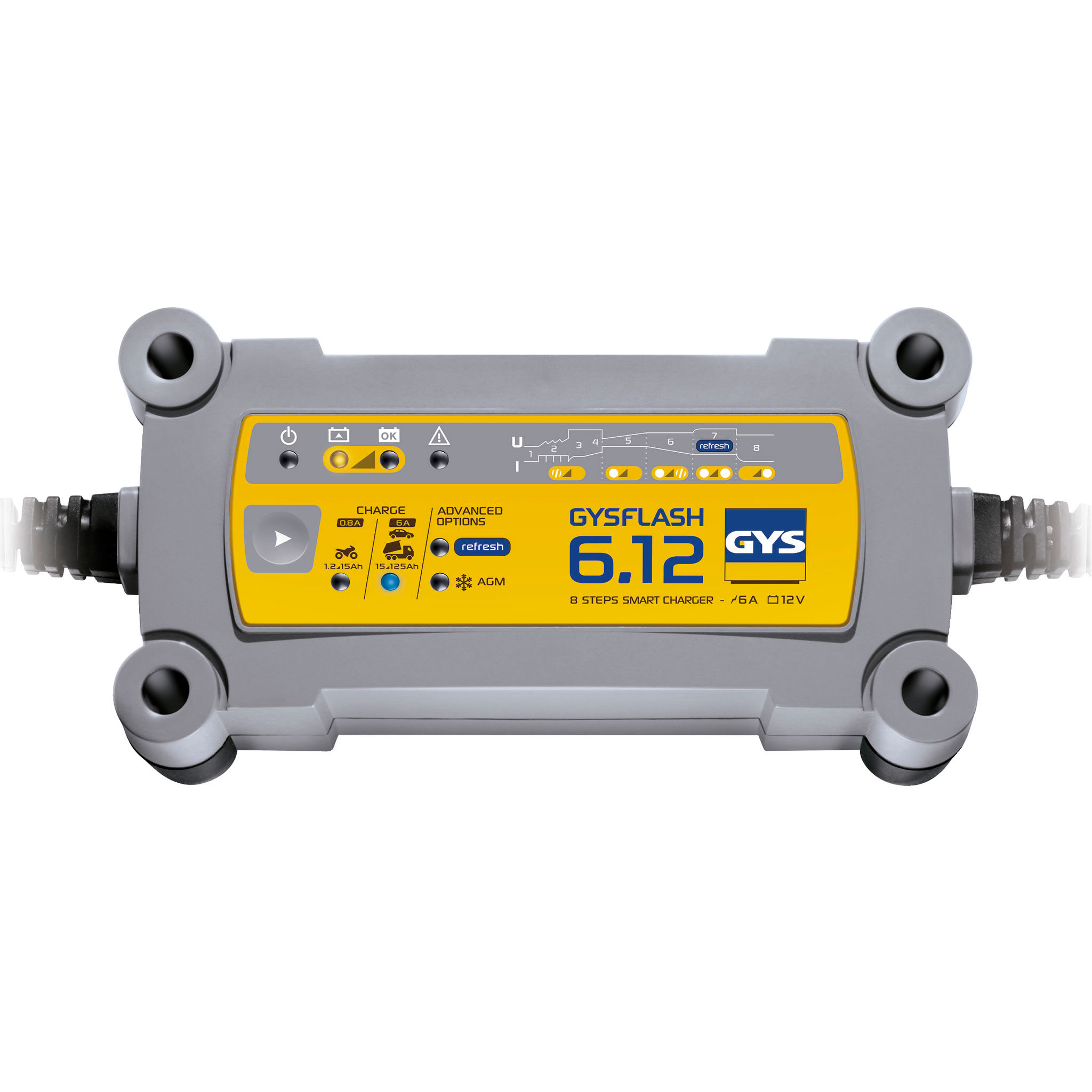 Batterie-Ladegerät, GYSFLASH 6 12, 12 V, 1.2 - 125 Ah Batterie-Ladegerät, GYSFLASH 6 12, 12 V, 1.2 - 125 Ah