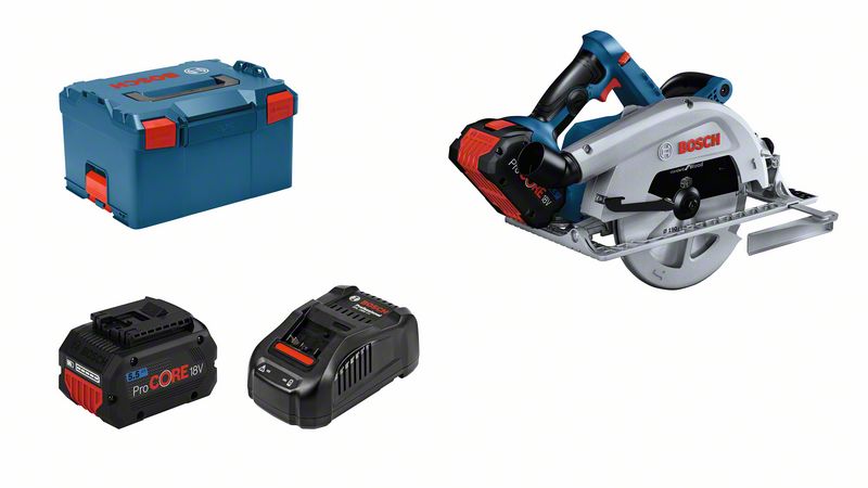 Akku-Kreissäge BITURBO GKS 18V-68 C: 2x Akku, Schnellladegerät, L-BOXX Bosch Akku-Kreissäge BITURBO GKS 18V-68 C: 2x Akku, Schnellladegerät, L-BOXX Bosch