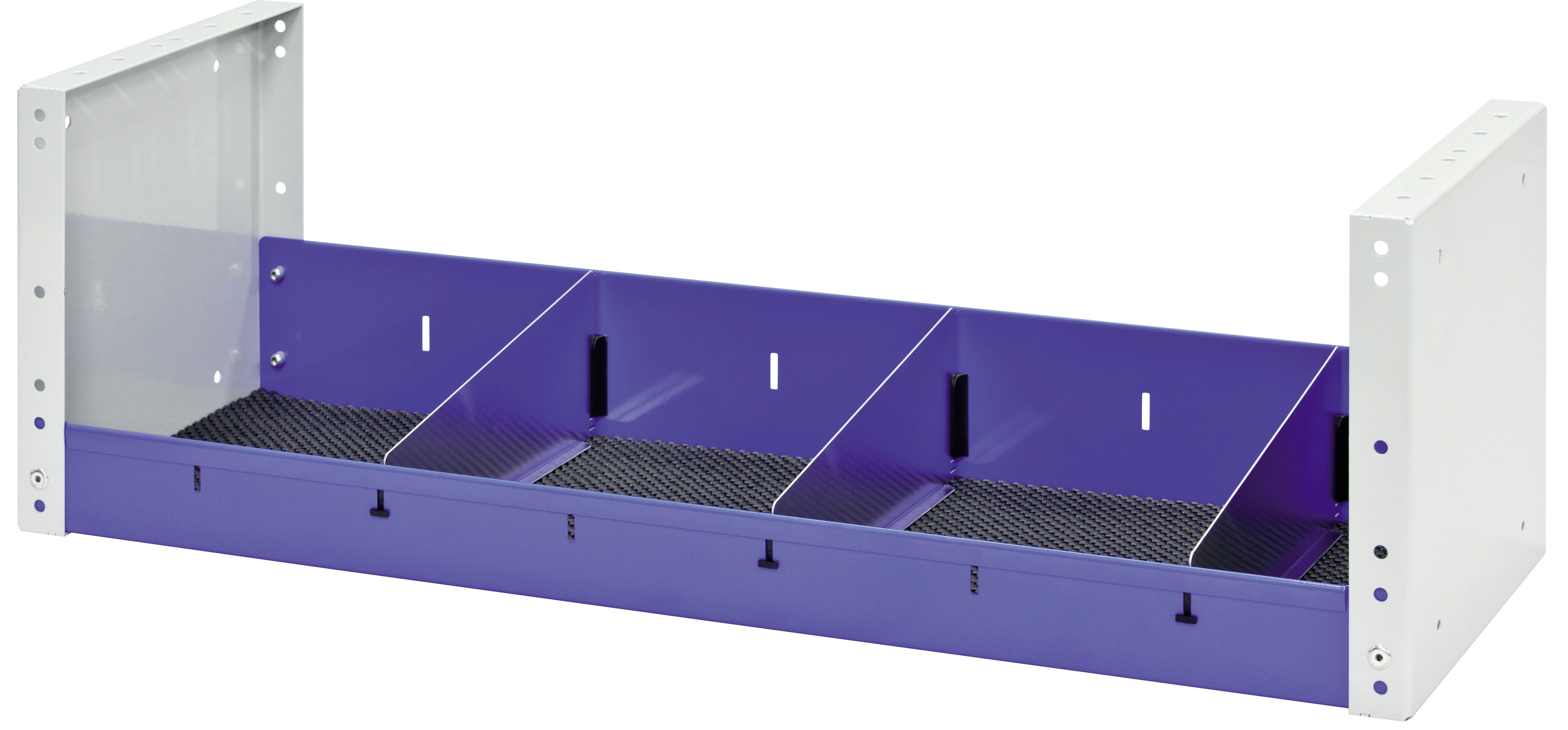 Muldenregal MR 50.2 abgeschrägt, 2 Trennbleche, 507 x 260 x 161 mm Muldenregal MR 50.2 abgeschrägt, 2 Trennbleche, 507 x 260 x 161 mm