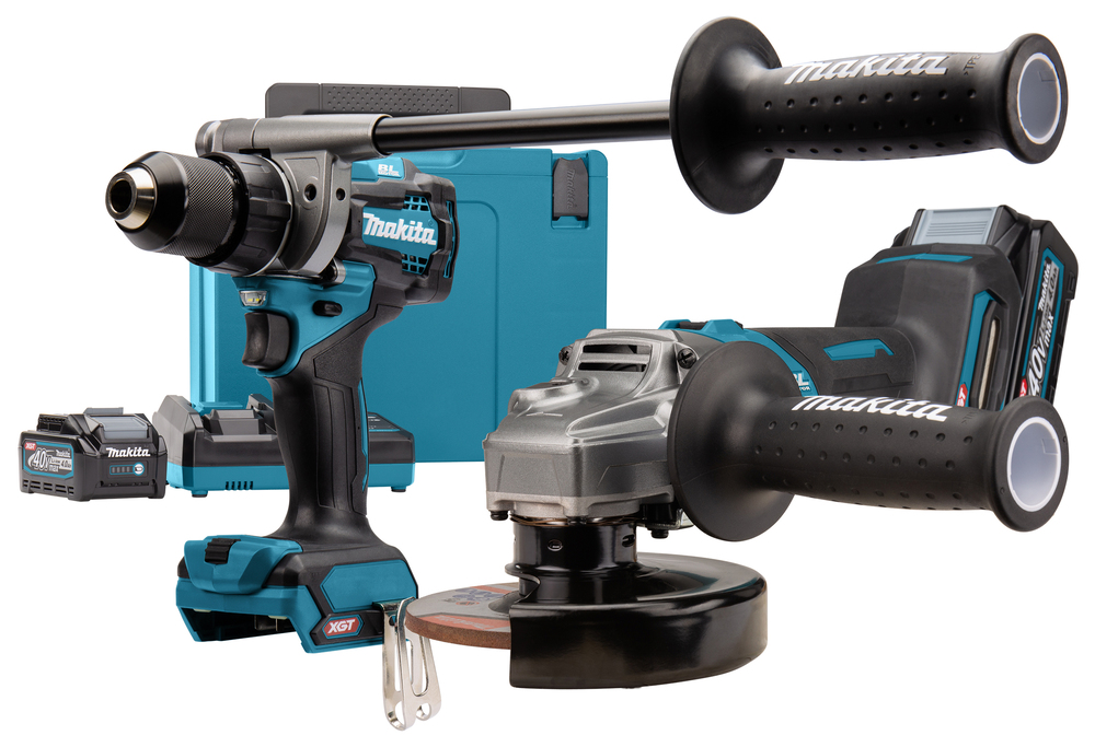 SET Akku-Bohrschrauber und Akku-Winkelschleifer XGT, Makita DK0124G201 SET Akku-Bohrschrauber und Akku-Winkelschleifer XGT, Makita DK0124G201