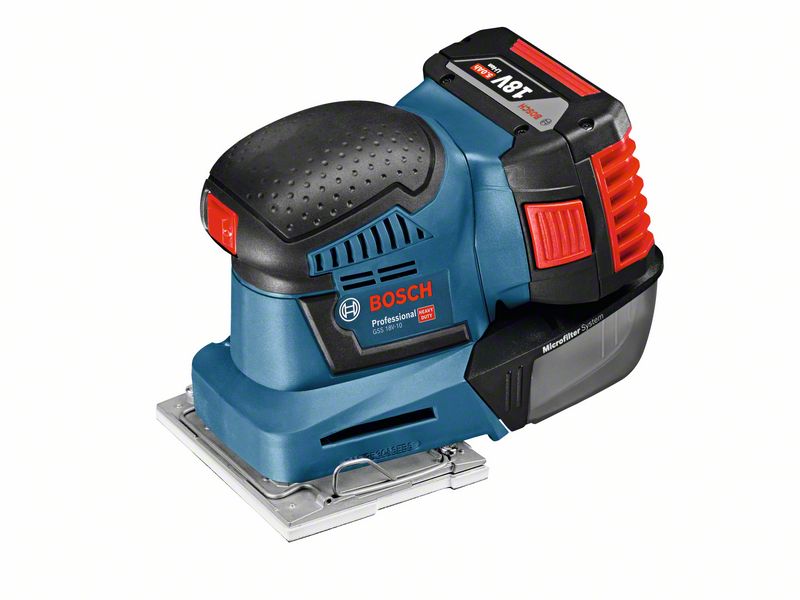 Akku-Schwingschleifer GSS 18V-10, mit 2 x 5.0 Ah Li-Ion Akku, L-BOXX Bosch Akku-Schwingschleifer GSS 18V-10, mit 2 x 5.0 Ah Li-Ion Akku, L-BOXX Bosch