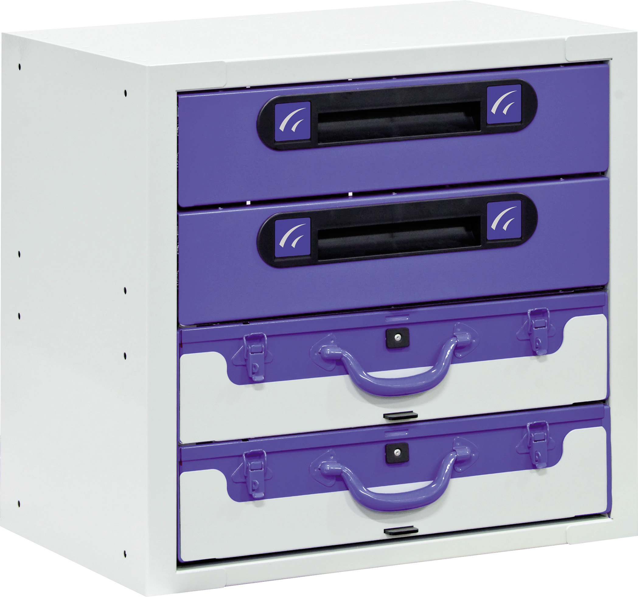 Schubladenschrank VLK54.2-2, 2 Schubladen, 2 Koffer 507 x 360 x 483 mm Schubladenschrank VLK54.2-2, 2 Schubladen, 2 Koffer 507 x 360 x 483 mm
