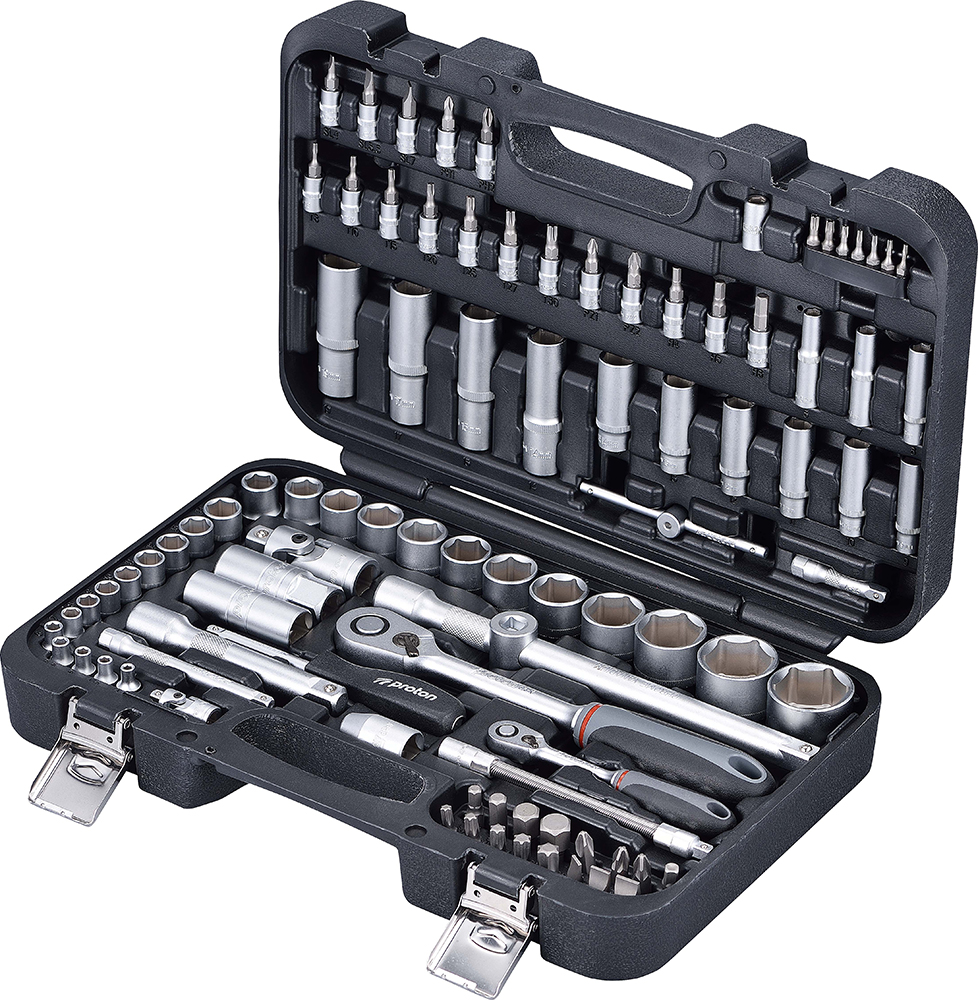Steckschlüsselsatz Proton P-94C 1/4" + 1/2", 94-teilig, im Kunststoffkoffer Steckschlüsselsatz Proton P-94C 1/4" + 1/2", 94-teilig, im Kunststoffkoffer