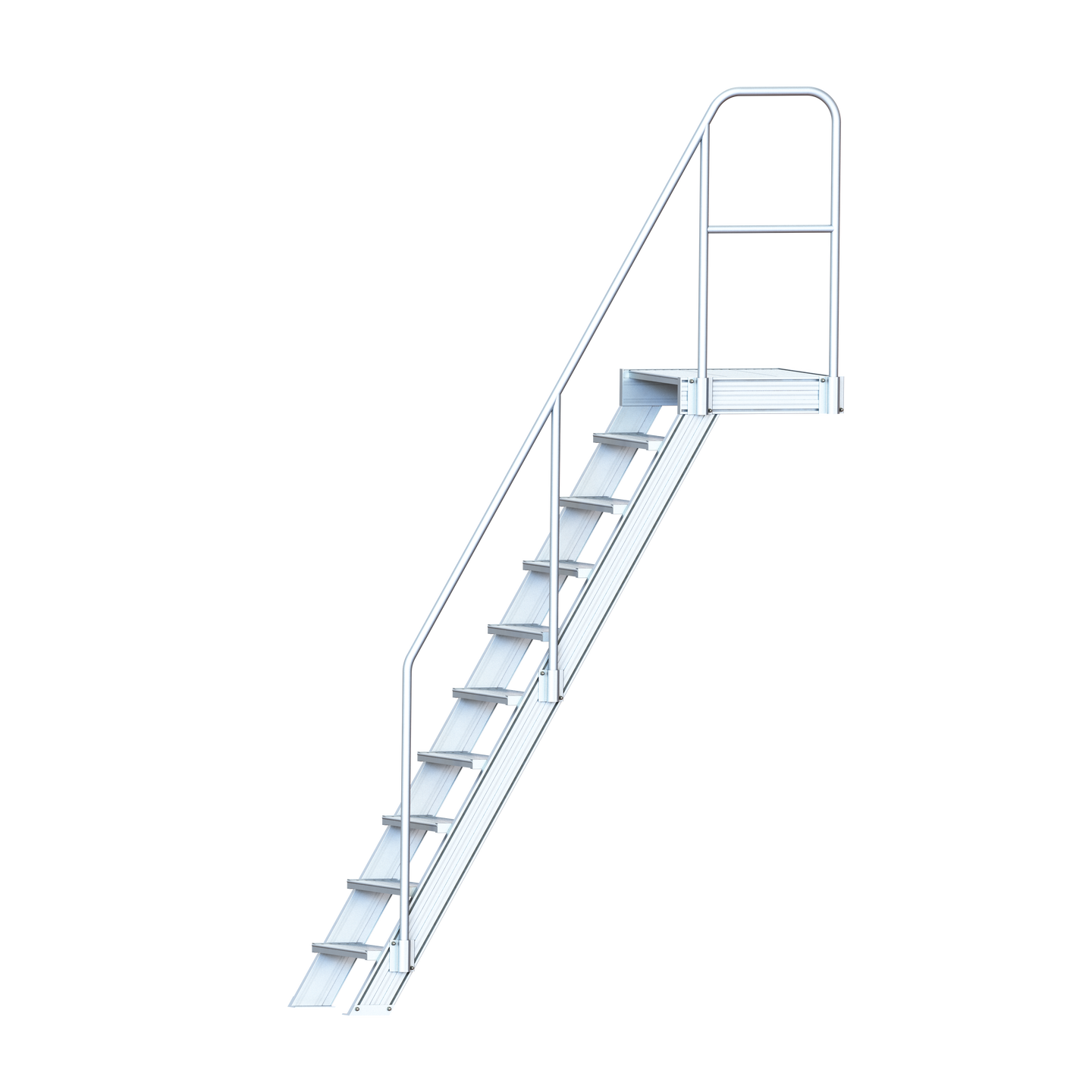 Treppe mit Podest, Neigung: 60° Treppe mit Podest, Neigung: 60°