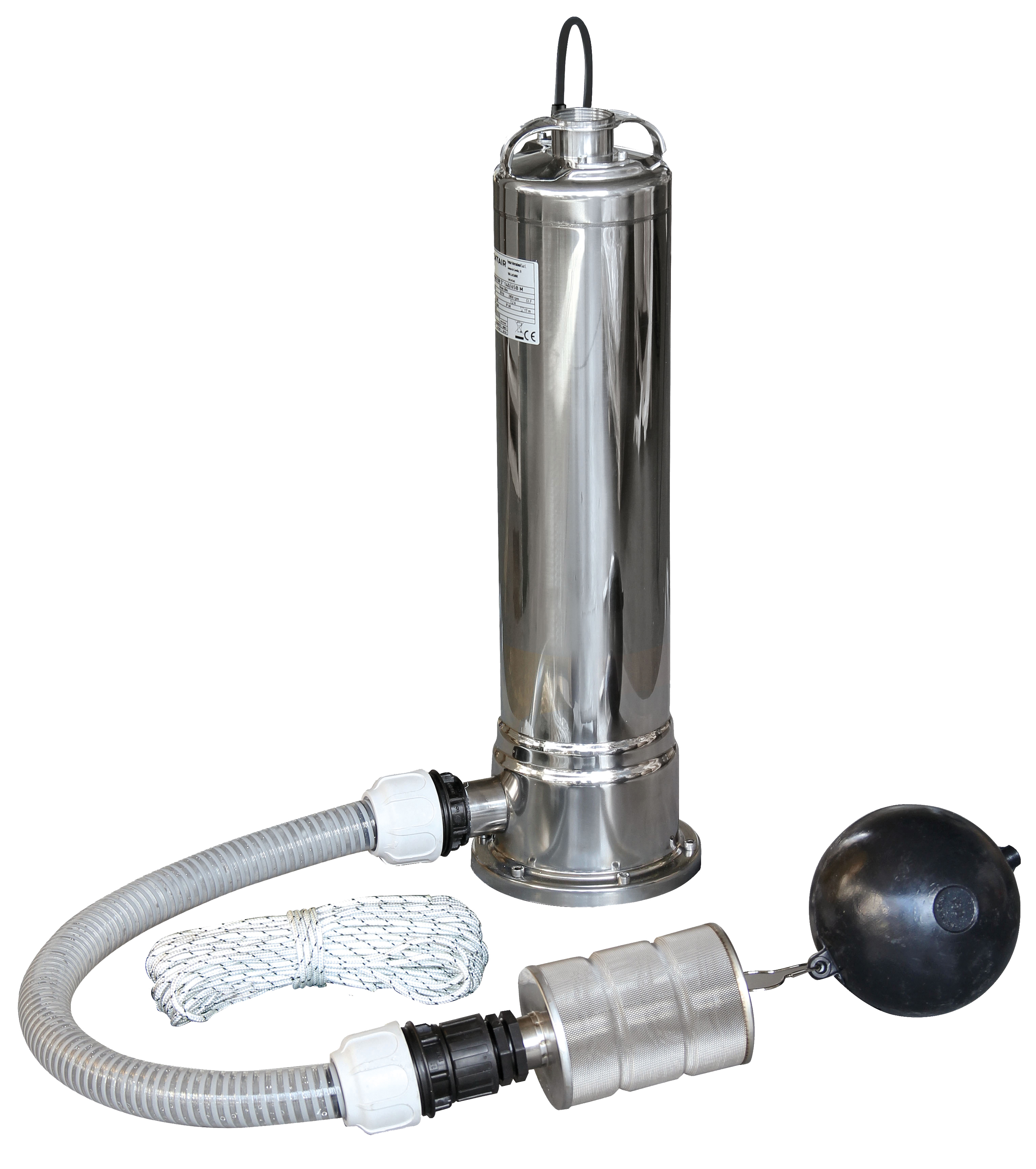 Tiefbrunnenpumpe Dominator 5 140/45B M RW Pack, mit Schwimmfilter - 100% INOX Tiefbrunnenpumpe Dominator 5 140/45B M RW Pack, mit Schwimmfilter - 100% INOX