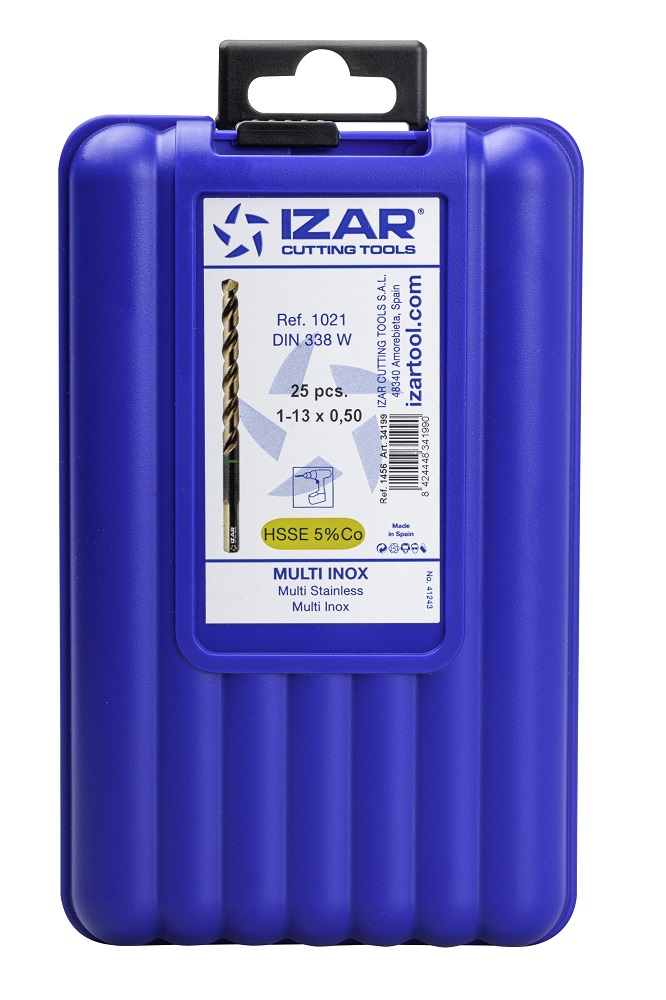 Bohrerkassette IZAR 2-13x0.5 mm Cobalt, präzisionsgeschliffen mit 6-Kant Schaft