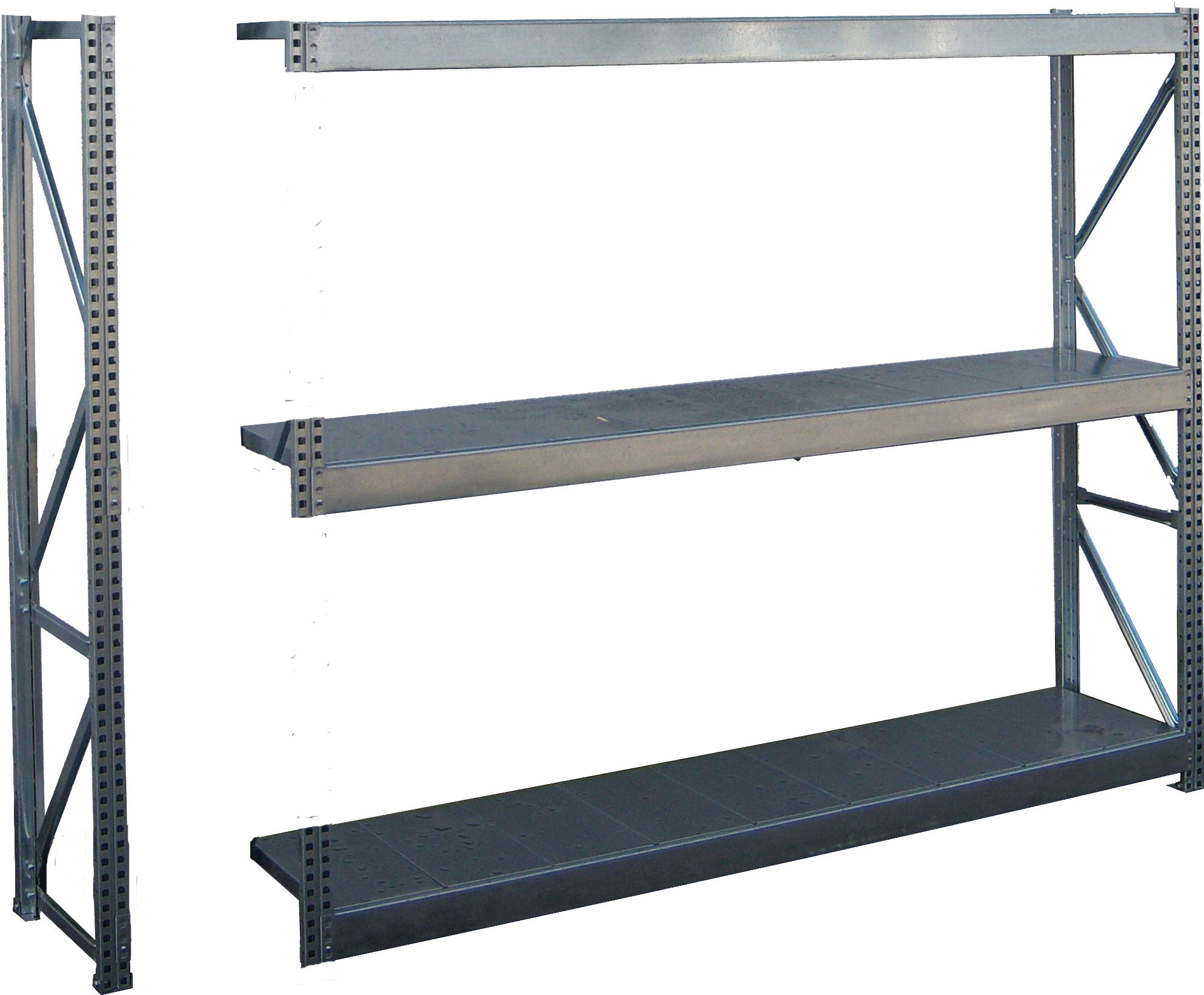 Anbauregal WS 1950x1600x400 mm, mit 3 Trägerpaaren, à 750 kg Anbauregal WS 1950x1600x400 mm, mit 3 Trägerpaaren, à 750 kg