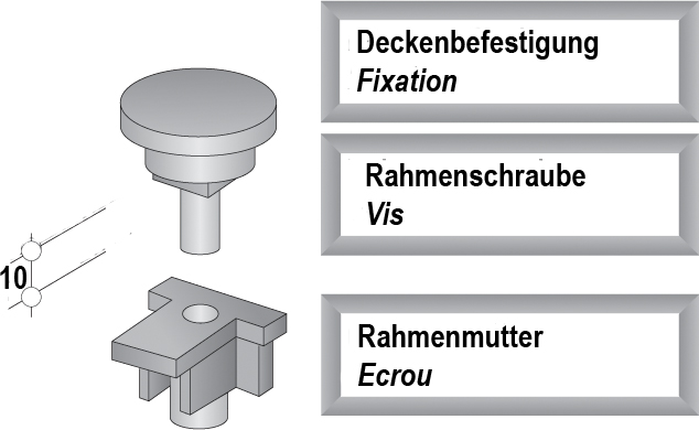 Deckenbefestigung,