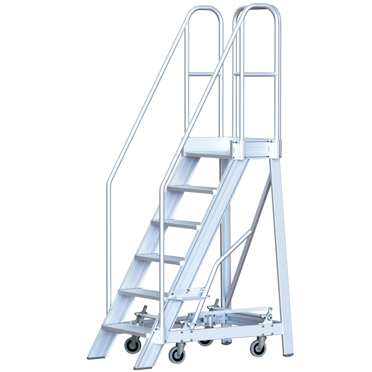 Fahrtreppe mit Handhebelarretierung, Neigung: 60° Fahrtreppe mit Handhebelarretierung, Neigung: 60°