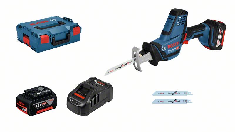 Akku-Säbelsäge GSA 18 V-LI C, mit 2 x 5.0 Ah Li-Ion Akku, L-BOXX Bosch Akku-Säbelsäge GSA 18 V-LI C, mit 2 x 5.0 Ah Li-Ion Akku, L-BOXX Bosch