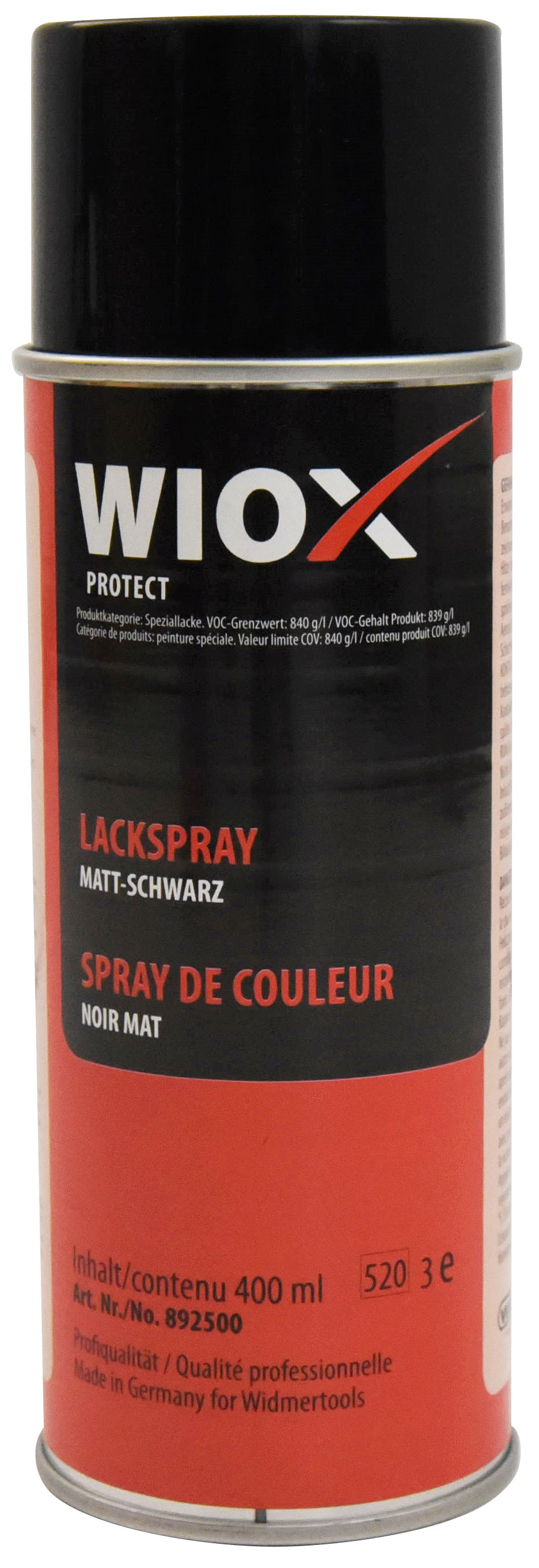 Farbspray matt-schwarz WIOX, 400 ml