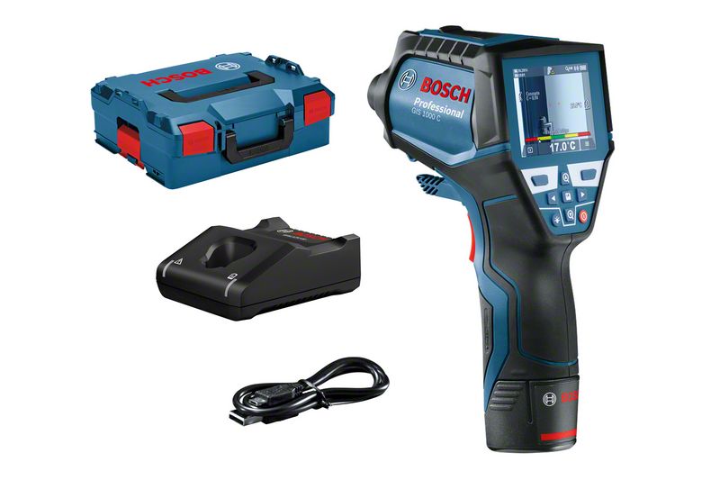 Thermodetektor GIS 1000 C, mit 2 x 1,5 Ah Li-Ion Akku, L-BOXX Bosch Thermodetektor GIS 1000 C, mit 2 x 1,5 Ah Li-Ion Akku, L-BOXX Bosch