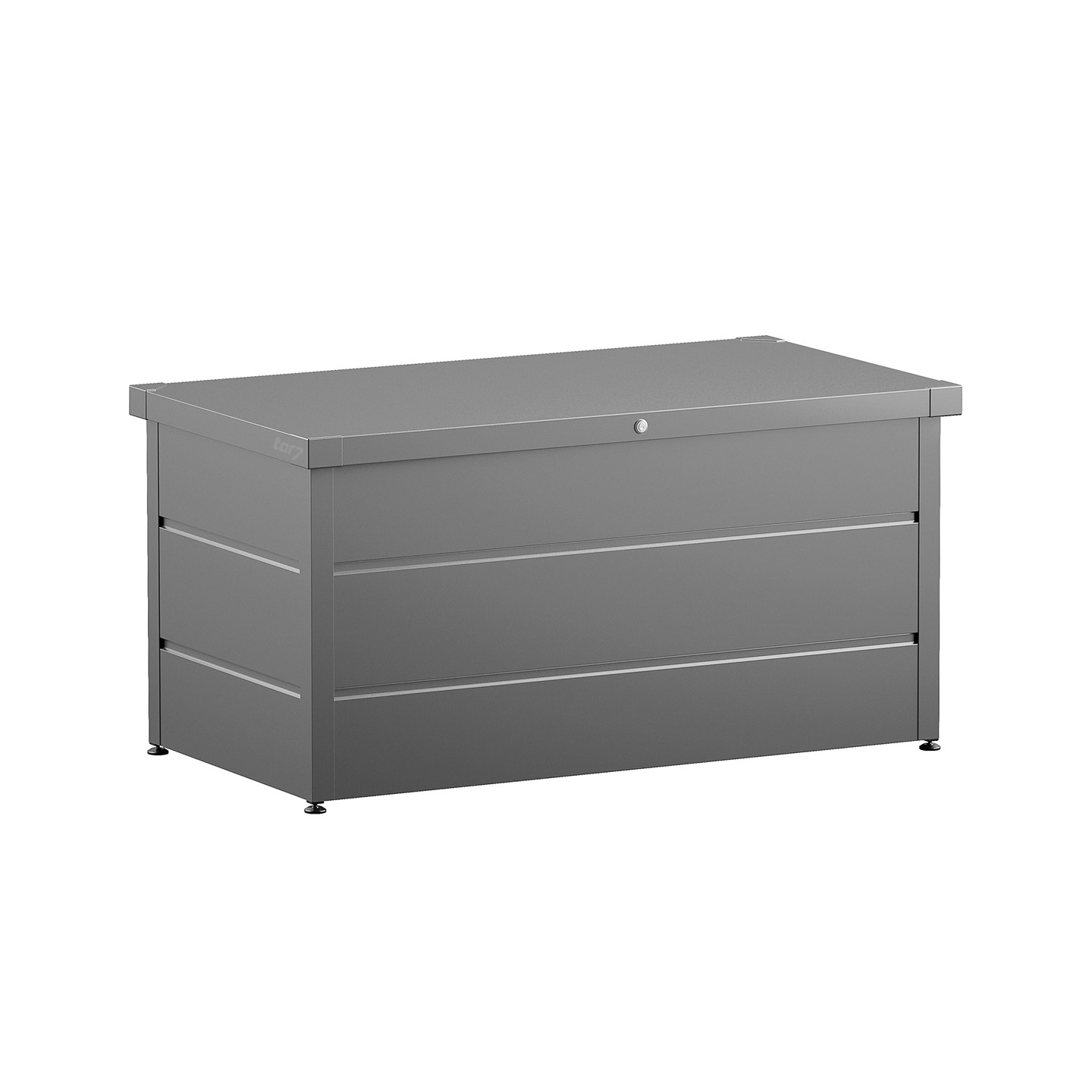 Gartenbox Höhrmann aus Metall mit Schloss, Grau Gartenbox Höhrmann aus Metall mit Schloss, Grau