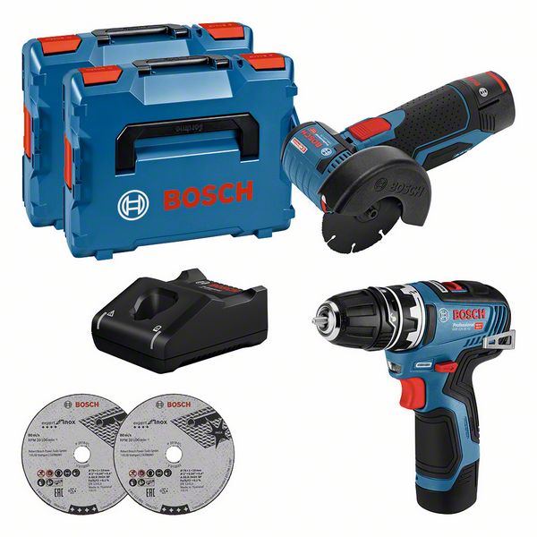 12V kit: GSR + GWS + 2 x GBA 2.0Ah + GAL Bosch 12V kit: GSR + GWS + 2 x GBA 2.0Ah + GAL Bosch