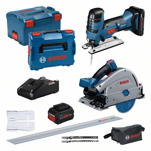 18V kit: GKT + GST + FSN 1400 + 2 x PC (1 x 4,0 Ah +1 x 5,5 Ah) + GAL Bosch 18V kit: GKT + GST + FSN 1400 + 2 x PC (1 x 4,0 Ah +1 x 5,5 Ah) + GAL Bosch