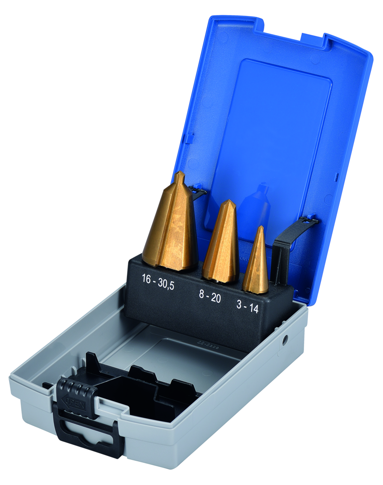 Bohrkassette Proton D-3TT Blechschälbohrersatz HSS, TIN Bohrkassette Proton D-3TT Blechschälbohrersatz HSS, TIN