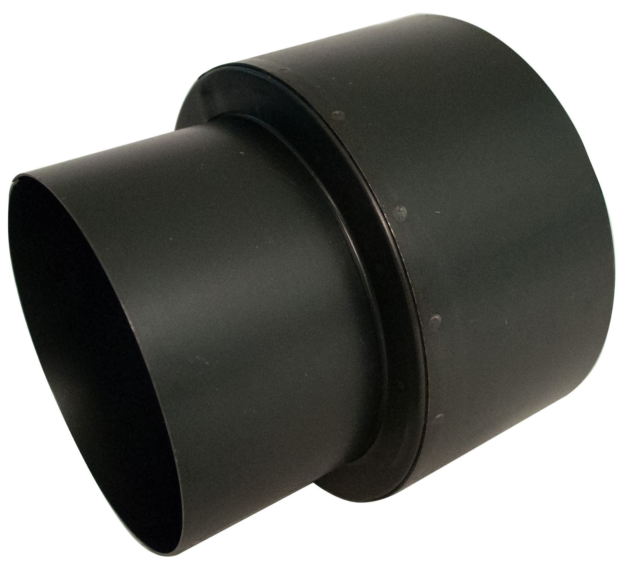 Reduktion 150/120 mm zu Kaminrohr, aus verzinktem Stahlblech Reduktion 150/120 mm zu Kaminrohr, aus verzinktem Stahlblech