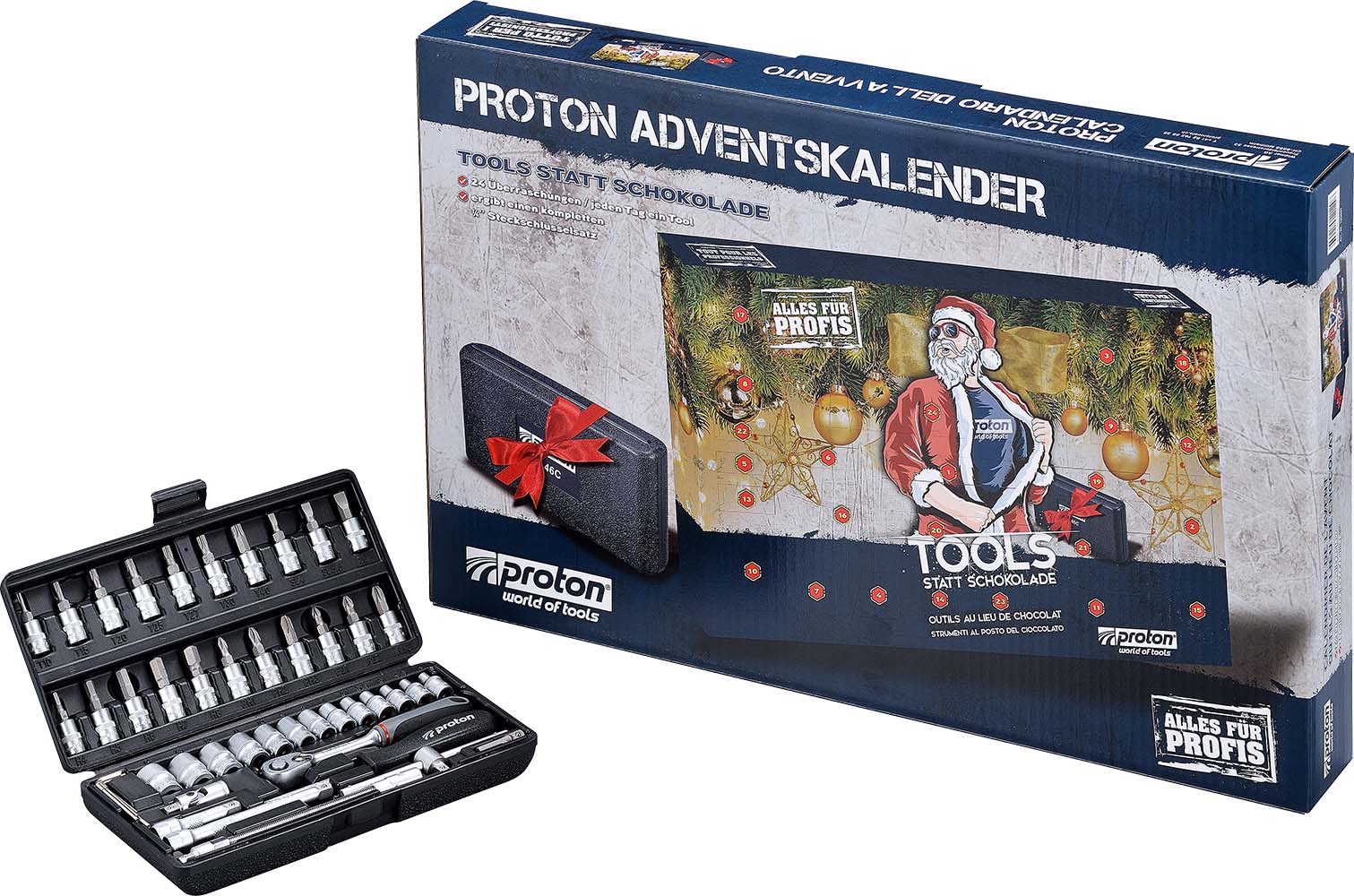 Adventskalender Proton P-46C 1/4", 46-teilig, Adventskalender Proton P-46C 1/4", 46-teilig,