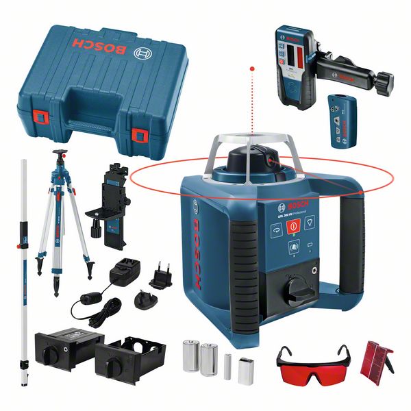 Rotationslaser GRL 300 HV, mit RC 1, WM 4, LR 1, BT 300 HD und GR 240 Bosch Rotationslaser GRL 300 HV, mit RC 1, WM 4, LR 1, BT 300 HD und GR 240 Bosch
