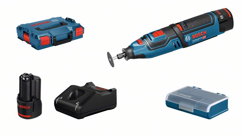 Akku-Rotationswerkzeug GRO 12V-35, mit 2 x 2.0 Ah Li-Ion Akku, L-BOXX Bosch Akku-Rotationswerkzeug GRO 12V-35, mit 2 x 2.0 Ah Li-Ion Akku, L-BOXX Bosch