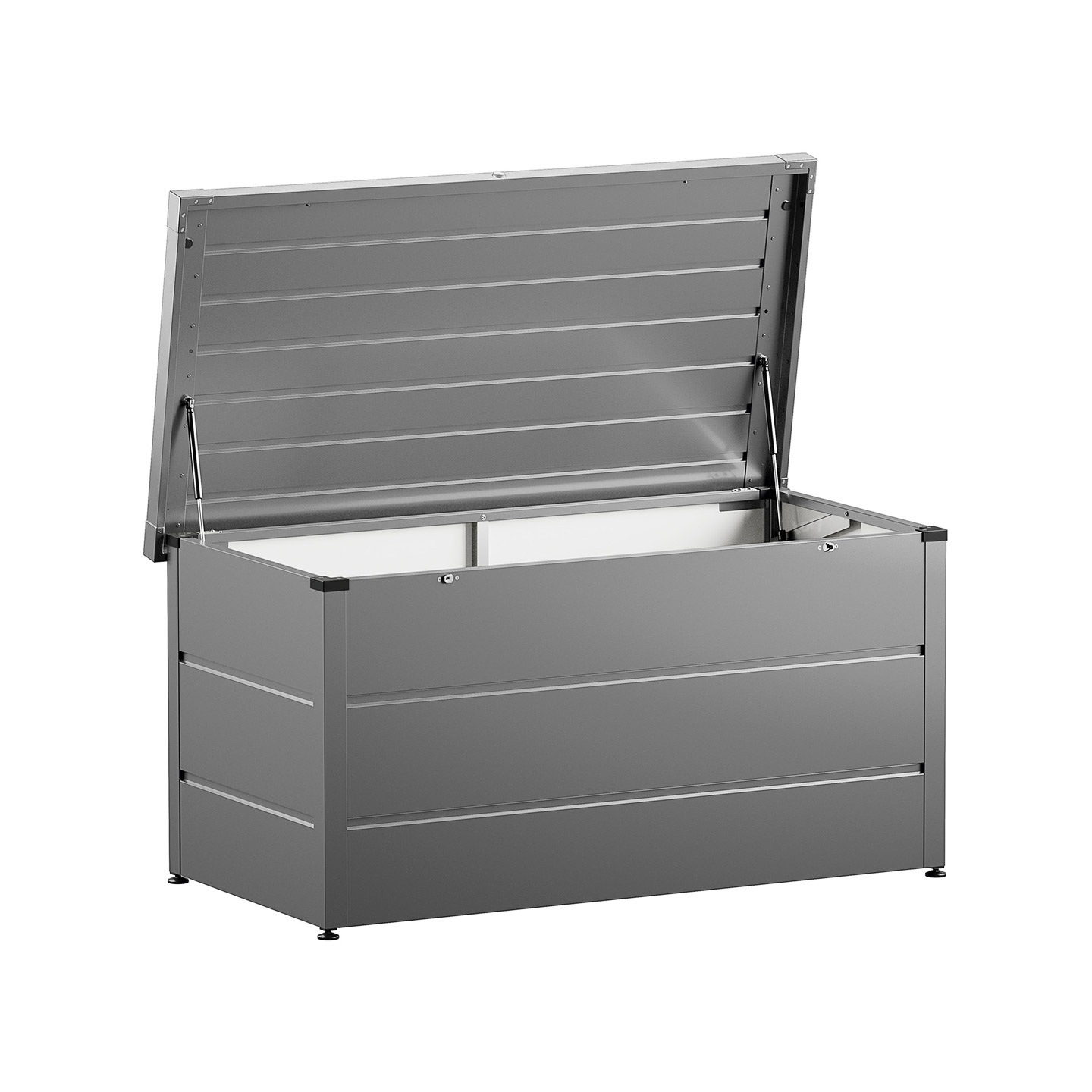 Gartenbox Höhrmann aus Metall mit Schloss, Grau Gartenbox Höhrmann aus Metall mit Schloss, Grau