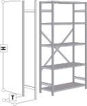 Regalrahmen 2000x400 verzinkt,