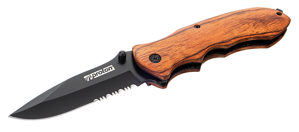 Huntsman Knife Proton, Arbeitsmesser mit Holzgriff mit 83 mm langer Klinge Huntsman Knife Proton, Arbeitsmesser mit Holzgriff mit 83 mm langer Klinge