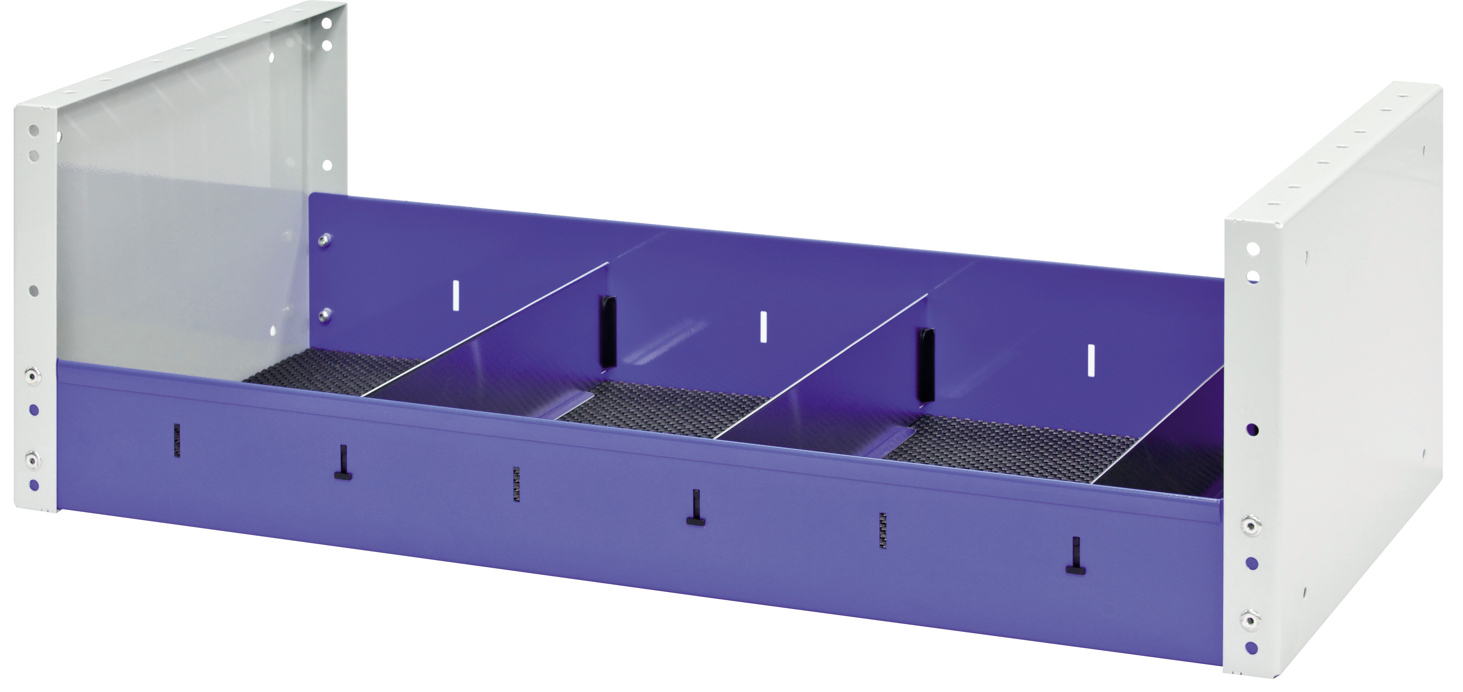 Muldenregal MR50 gerade, 2 Trennbleche, 507 x 360 x 241 mm Muldenregal MR50 gerade, 2 Trennbleche, 507 x 360 x 241 mm