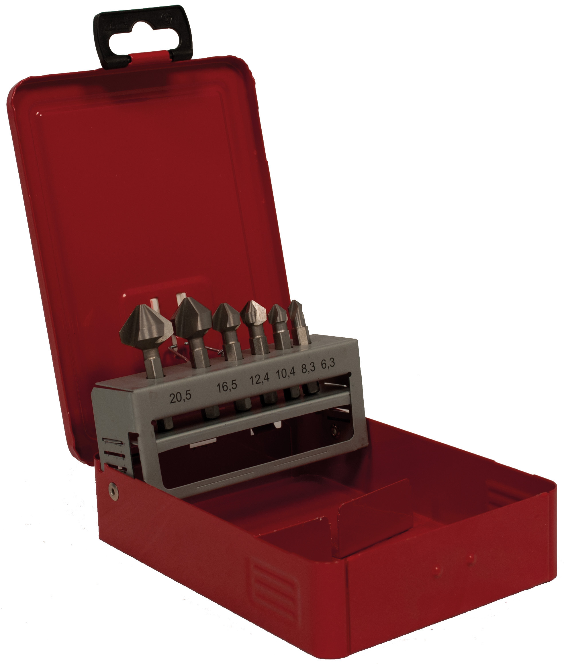 Senker-Bit-Satz 90 ° 3 Schneiden, Metallkassette Senker-Bit-Satz 90 ° 3 Schneiden, Metallkassette