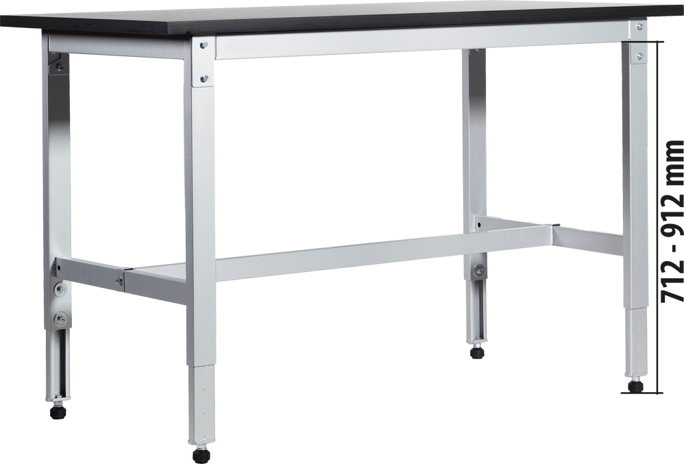 Arbeitstisch höhenverstellbar 2100 mm, Tragkraft 400 kg, Tiefe 750 mm