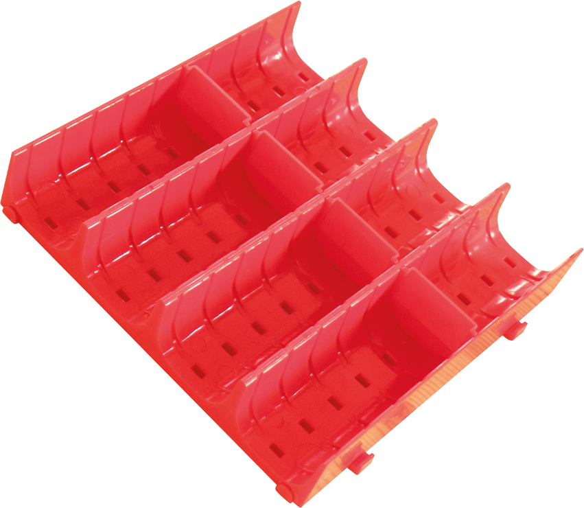 Einteilungsmaterial Schublade einzeln mit 4 Fächer, zu Set Breite 723 mm und 565 mm Einteilungsmaterial Schublade einzeln mit 4 Fächer, zu Set Breite 723 mm und 565 mm