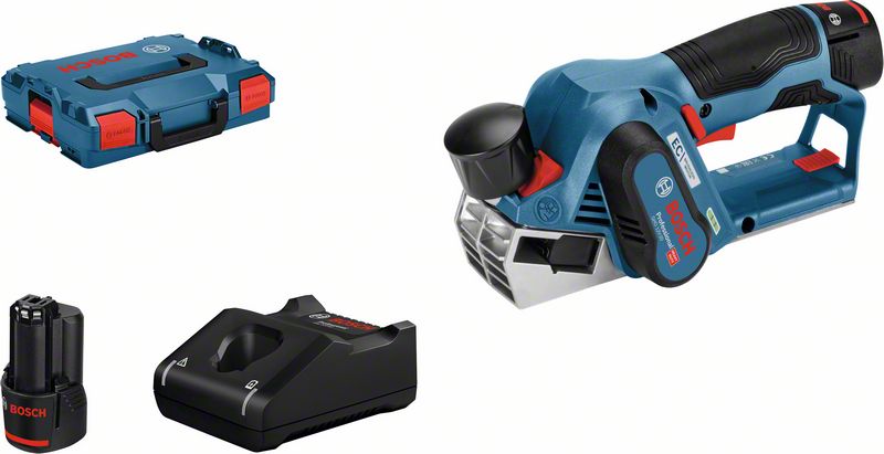 Akku-Hobel GHO 12V-20, mit 2 x 3.0 Ah Li-Ion Akku, L-BOXX Bosch Akku-Hobel GHO 12V-20, mit 2 x 3.0 Ah Li-Ion Akku, L-BOXX Bosch