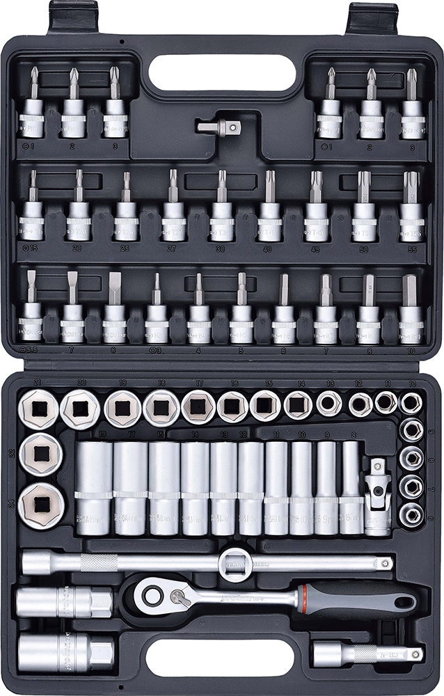 Steckschlüsselsatz Proton P-61C 3/8", 61-teilig, im Kunststoffkoffer Steckschlüsselsatz Proton P-61C 3/8", 61-teilig, im Kunststoffkoffer
