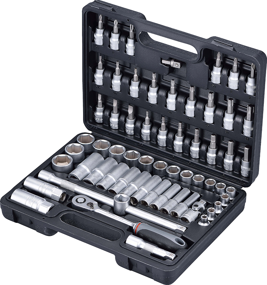 Steckschlüsselsatz Proton P-61C 3/8", 61-teilig, im Kunststoffkoffer Steckschlüsselsatz Proton P-61C 3/8", 61-teilig, im Kunststoffkoffer