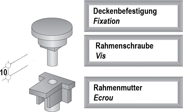 Deckenbefestigung,