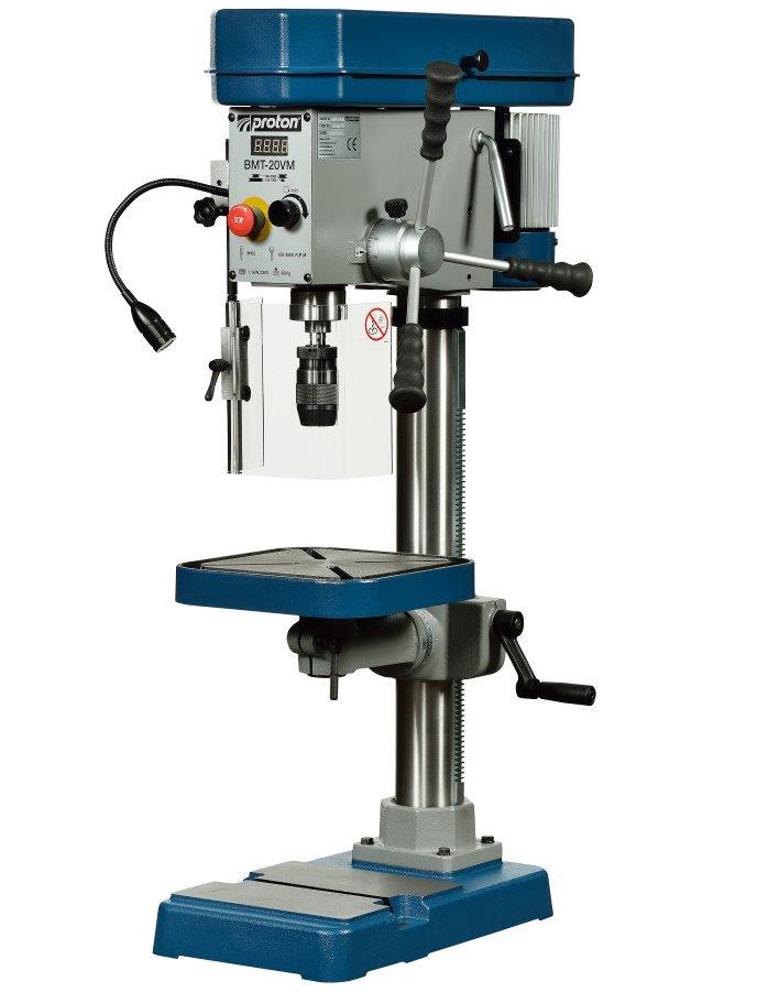 Tischbohrmaschine Proton BMT-20VM, LED-Arbeitsleuchte und Schnellspannbohrfutter 1 -16 mm Tischbohrmaschine Proton BMT-20VM, LED-Arbeitsleuchte und Schnellspannbohrfutter 1 -16 mm