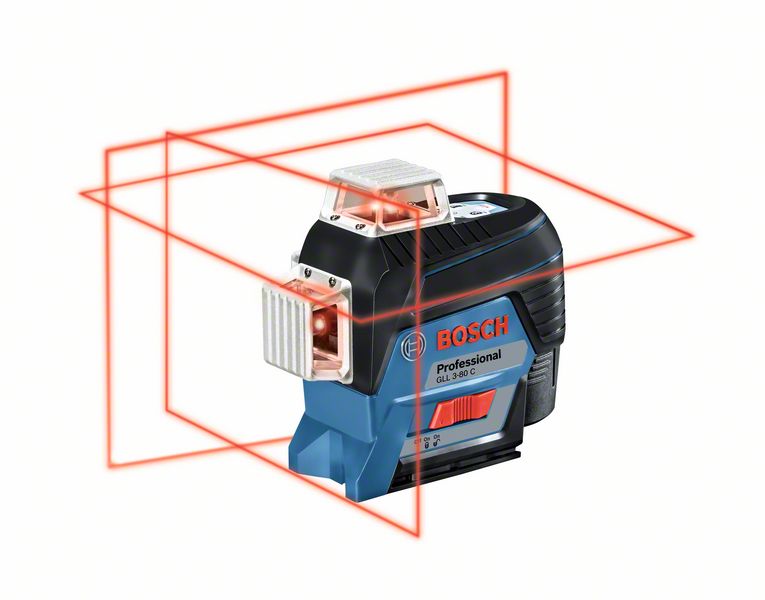 Linienlaser GLL 3-80 C, mit 4 x 1,5-V-LR6-(AA)-Batterien, Akku-Adapter Bosch Linienlaser GLL 3-80 C, mit 4 x 1,5-V-LR6-(AA)-Batterien, Akku-Adapter Bosch
