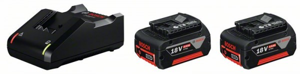 Akku Starter-Set: 2 x GBA 18 Volt, 4.0 Ah und GAL 18V-40 Bosch