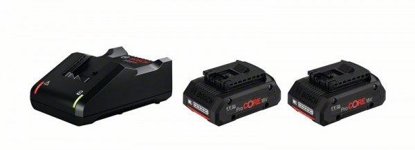Akku Starter-Set: 2 x ProCORE 18 Volt, 4.0 Ah und GAL 18V-40 Bosch